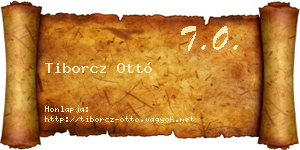 Tiborcz Ottó névjegykártya